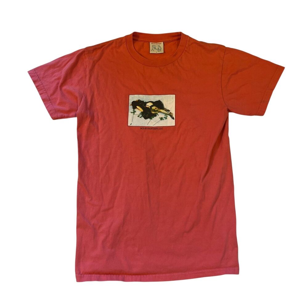 Sci-Fi Fantasy LLC Life After Life T-Shirt Small Pink Coral Red